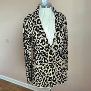 J CREW leopard sweater blazer